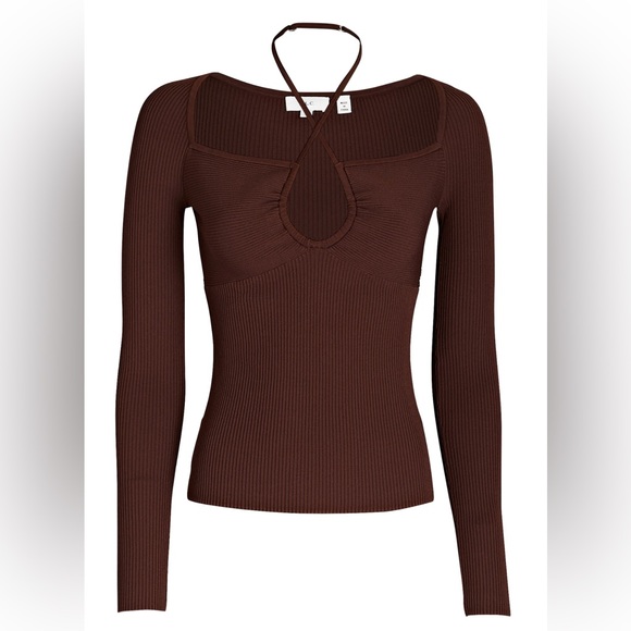 A.L.C. Tops - A.L.C Annabelle Cross-Front Rib Knit Top